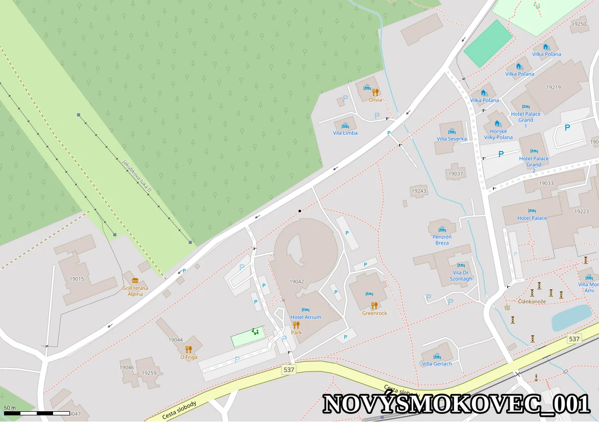 Za hotele Atrium za lavičkou