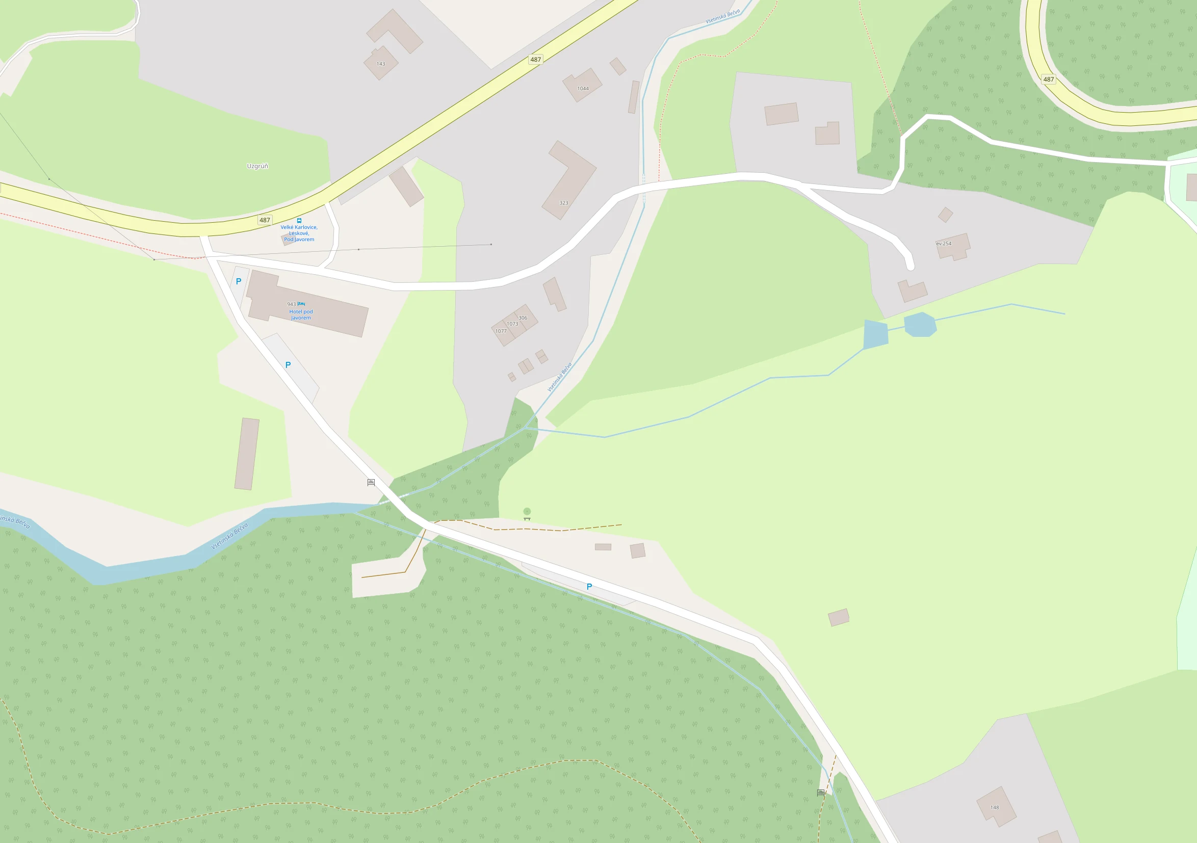 Golfové hřiště Horal - za greenem jamky číslo 1